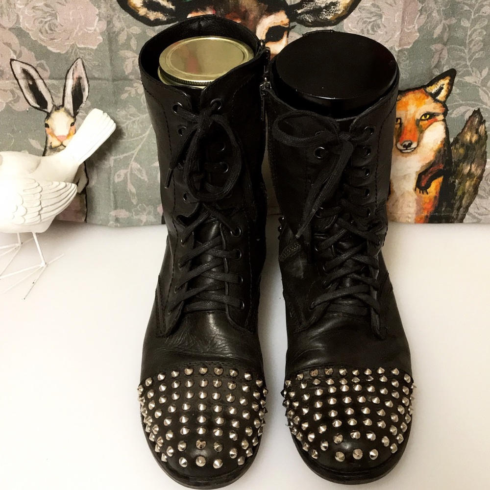 Steve Madden studded combat boot
